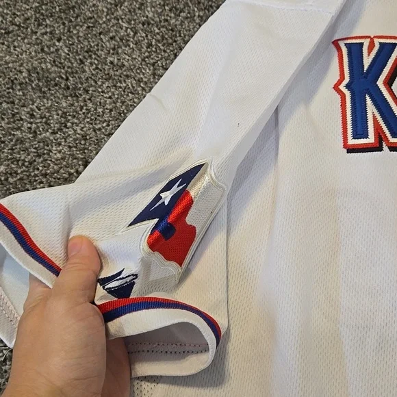 Texas Rangers lan Kinsler #5Majestic Cool Base JerseyWorld Series SZ 52/XL